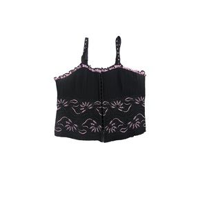 fairycore black and purple corset top